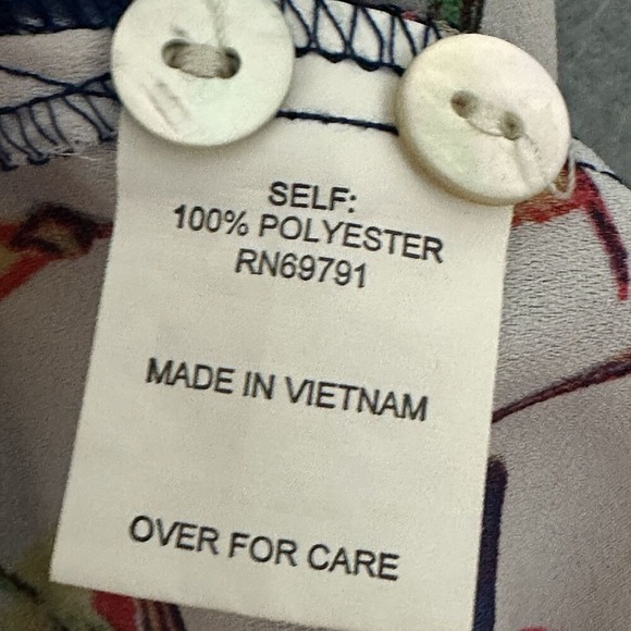 Fig and Flower Women Top Plus 2X Floral Tunic Patch Pockets Retro Classic Casual - Picture 15 of 16